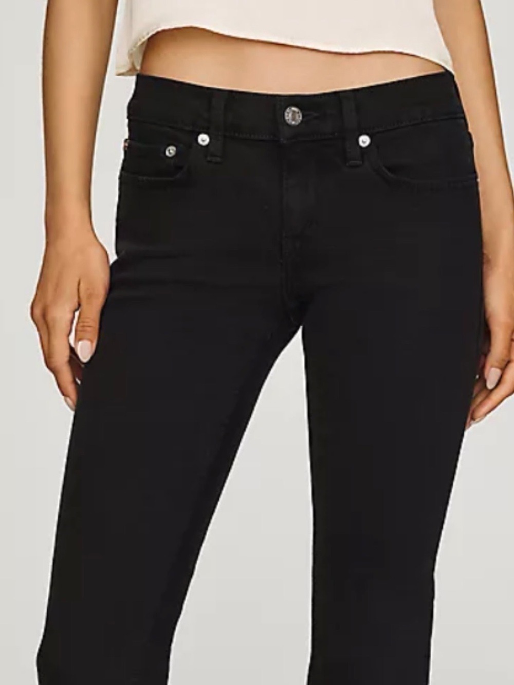 Mexx Black Straight-Leg Pants with Silver Rivet Detail